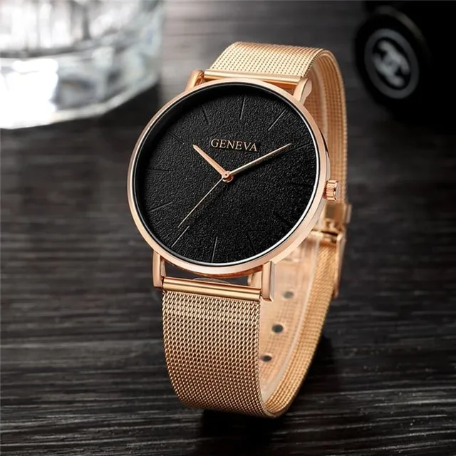 Luxusní dámské hodinky Rose Gold Montre Femme