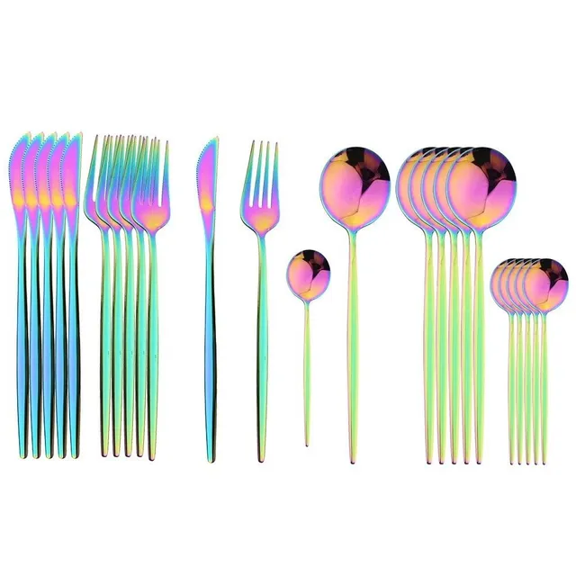 Cutlery set 24 pcs P3547 rainbow sada-priboru-24-ks-p3547-duhova