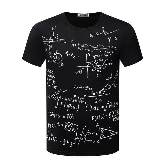 Men's shirt Gilbert with mathematical equation - two variants cerna l