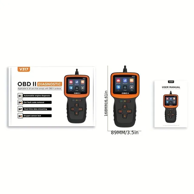 Instrument de diagnosticare profesional OBD2 pentru sisteme auto - Actualizări DTC în timp real, cititor și ștergere coduri