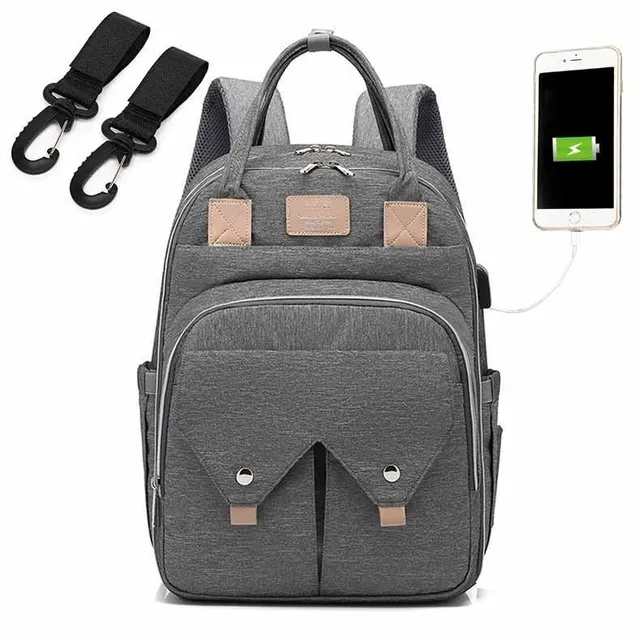 Sac à dos multifonction pour poussette avec port USB