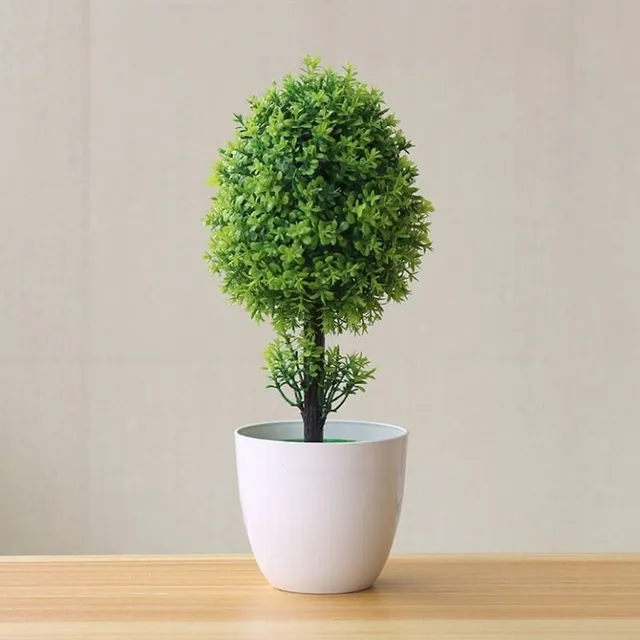 Dekoratív mesterséges bonsai cserépben