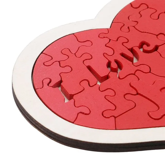 Wooden puzzle in the shape of the heart A1618