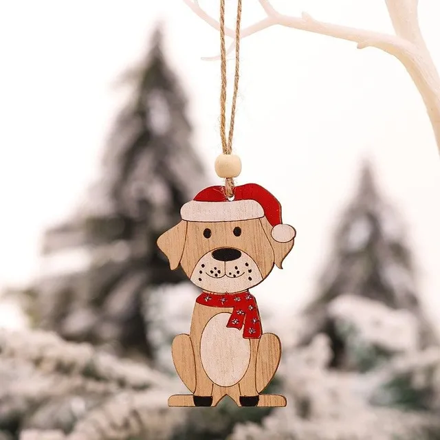 Christmas Ornament dog 4 pcs