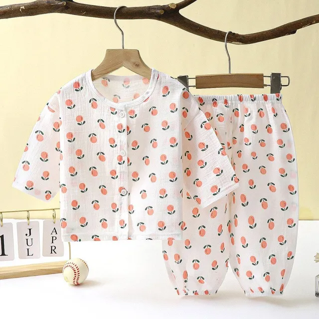 Kids set of cute classic pajamas with printing - more variants