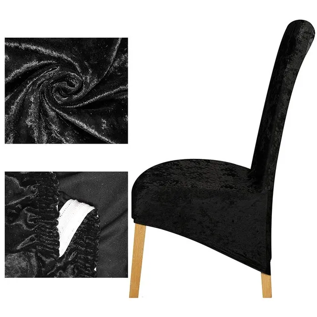 Elastic velvet cover on the chair Viktor