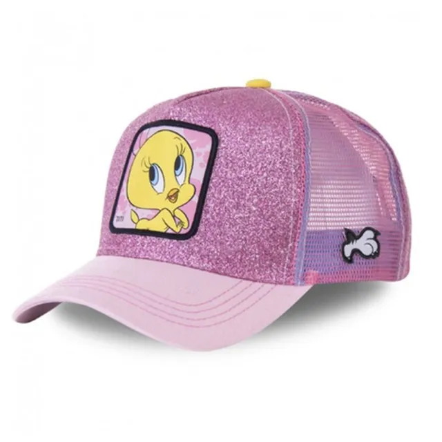 Unisex baseball cap with motifs of animated characters TITI PINK