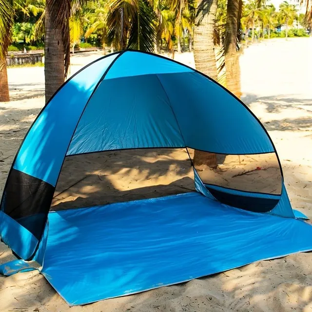 1ks Prenosný Beach stand pre 2-3 Dospelí, UPF 50+ Slnečná ochrana, Svetelný stan pre vonkajšie táborenie a pláž