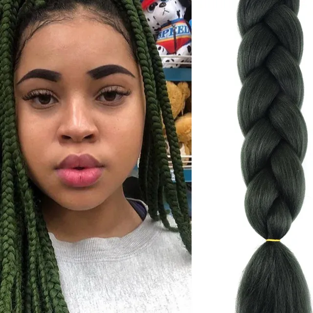 Colored braids for hair extensions