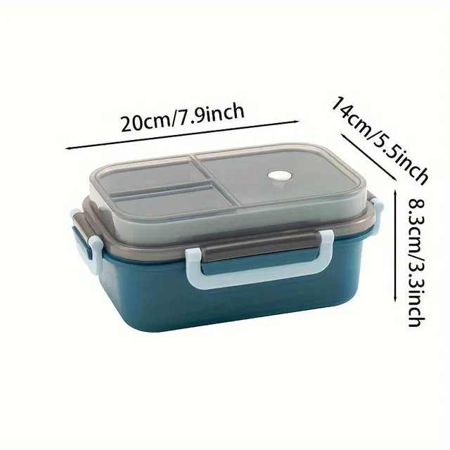 Practical two-storey microwave food box with spoon