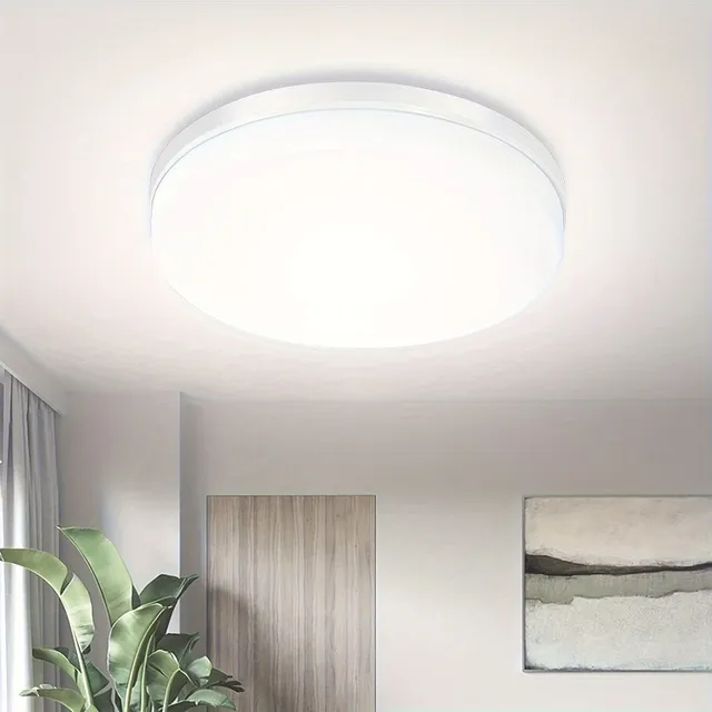 2pcs Modern 24W Round LED Ceiling Light 2. Generation, 5000K 2200LM IP54 Waterproof Bathroom Light, Bedroom Living Room Bathroom Hall Kitchen Light