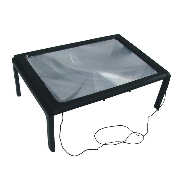 Reading magnifier with LED light