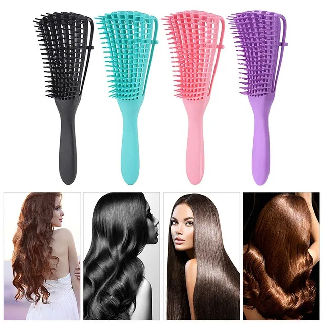 Brush for detangling and curly hair - various colours
