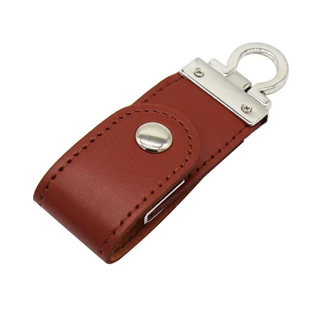 USB flash drive in leather case