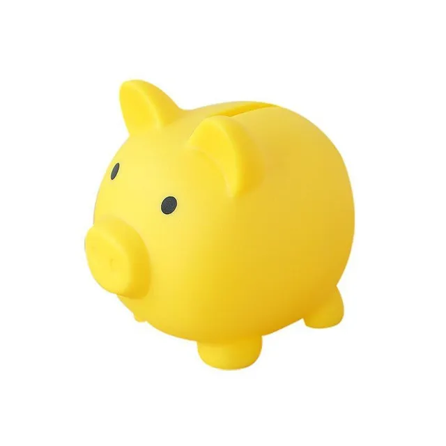 One-colour portable mini cash box in the shape of a piggy bank