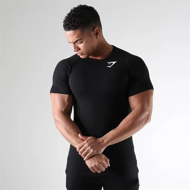 Men's Fitness Shark Short Sleeve T-Shirt