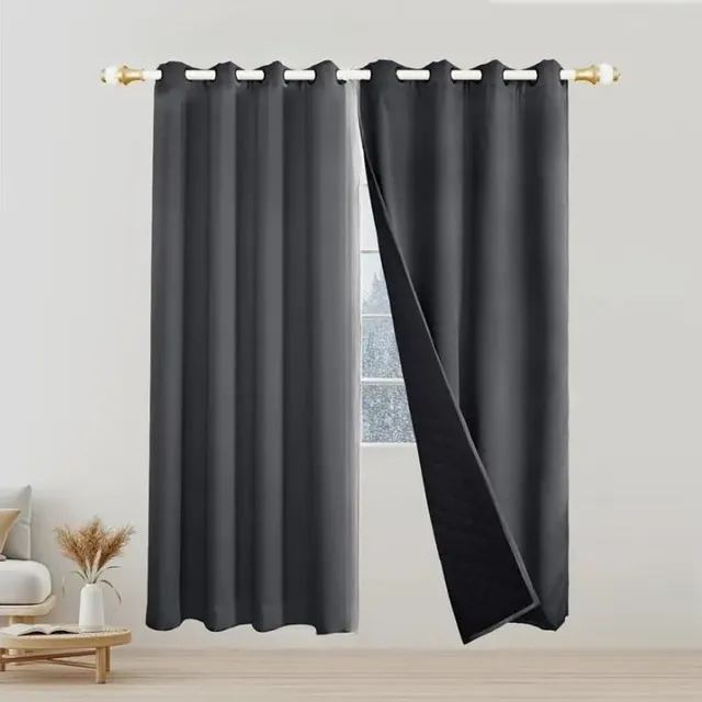 Thermal and acoustic insulation curtains - modern decoration for doors and windows, insulated, windproof