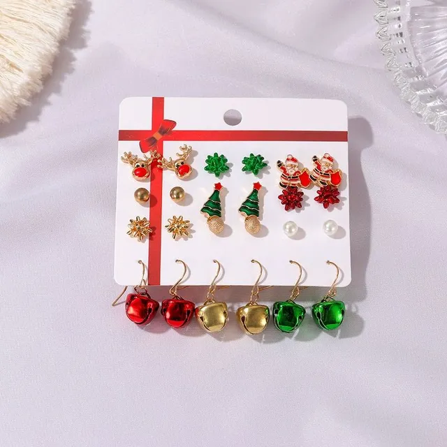 Boucles d'oreilles de Noël pour femmes - ensemble