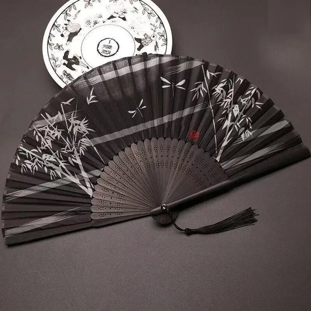 Japanese fan with floral motif