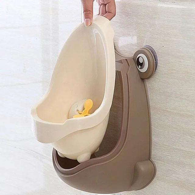 Urinar mic pentru copii în formă de broască pe perete