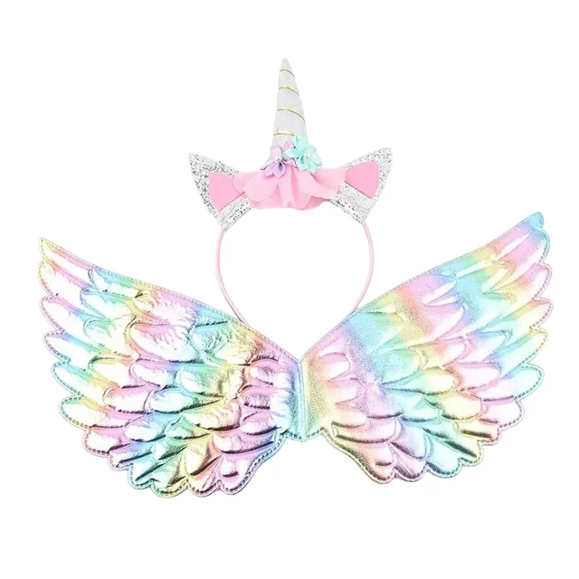 Children's wings of unicorn with headband