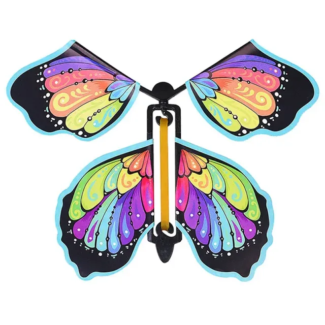 Flying butterfly with rubber drive - set of 5 pieces