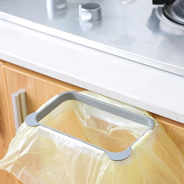 Funny and functional garbage bag holder with teddy bear ears in the kitchen