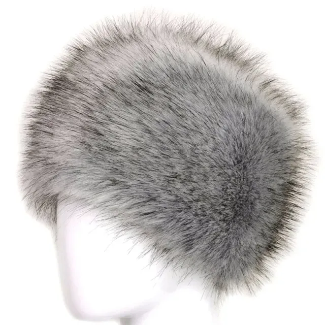 Luxurious women's hat made of artificial fur - very pleasant and warm material, more variants