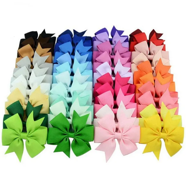 Set of coloured bows with rack