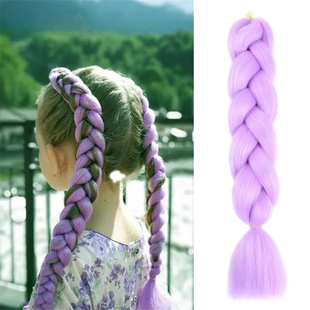 Kanekalon hair on braids - more variants