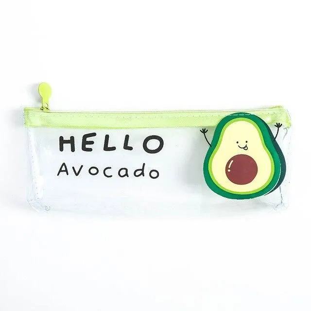 Pencil case with avocado