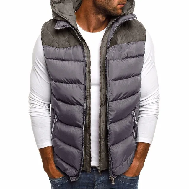 Men's winter vest with hood Ashton