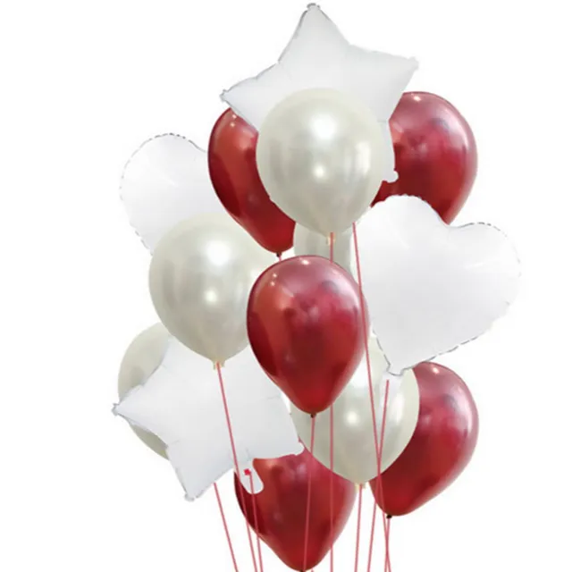 Set of 14 colourful valentine party balloons