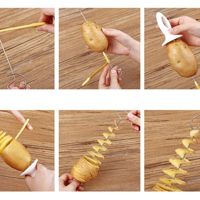 Spiral potato slicer set