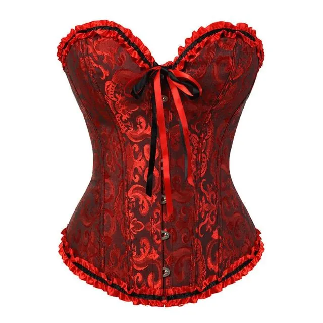 Women's seductive corset 819redblack s
