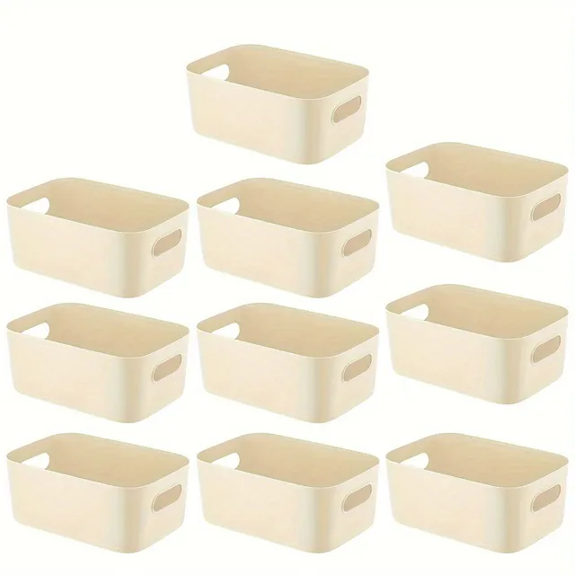 10ks Food Box, plastové úložisko Košík, Jedlo Box, Košík na farby, Vhodné pre kuchynské boxy, Police v kúpeľni, Zásuvky, Skriňa, Kancelárie