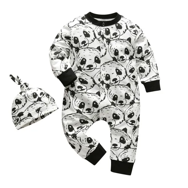 Boy's baby jumpsuit with a hat