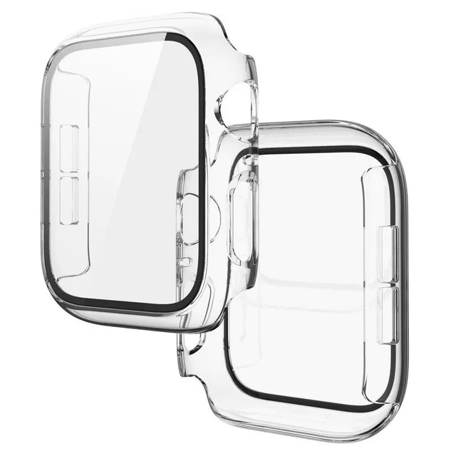 Silicone case and tempered glass for Apple watch