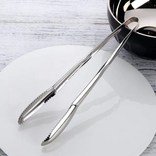 Stainless steel serving pliers