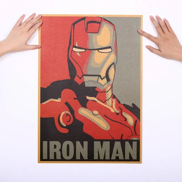 Pevný plagát IRON MAN AVENGERS z pevného papiera