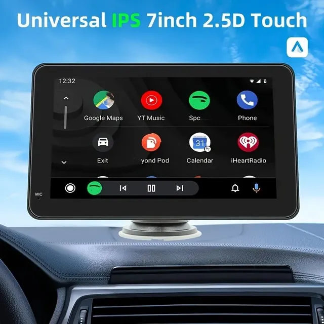 Navigație tactilă de 7" cu Android Auto wireless și MirrorLink, GPS, Wi-Fi și RDS, rezoluție înaltă