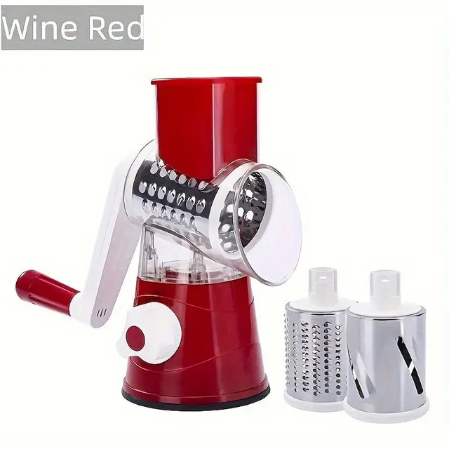 Practical hand grater with swivel blades - Ideal for vegetables, cheese and fruit