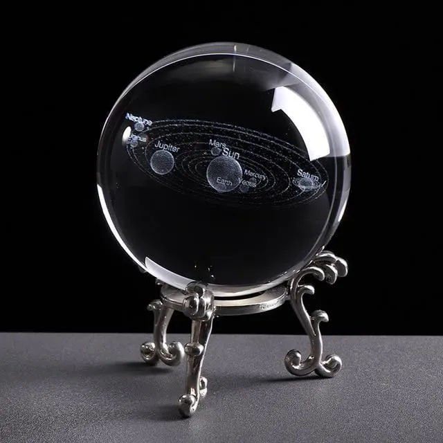 Engraving ball of the solar system