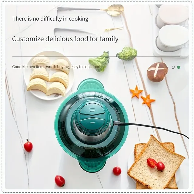 Powerful electric food processor 3 l with 2 speeds