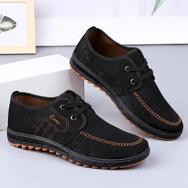 Male textile boots for business and leisure