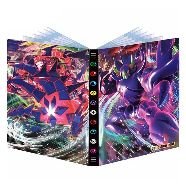 Stylish album for collector's cards with Pokemon themes