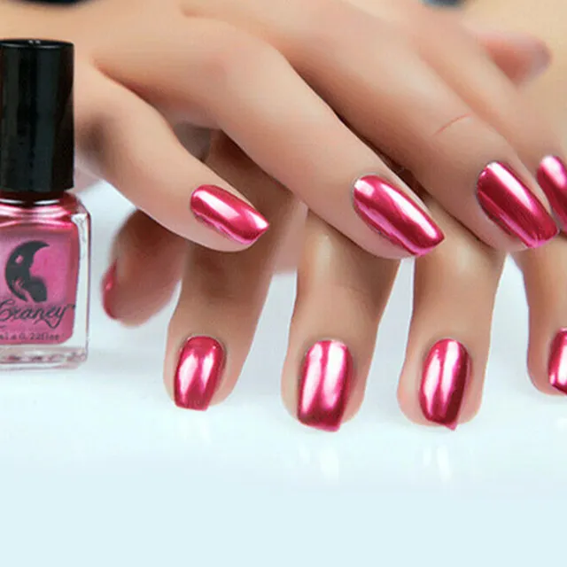 Beautiful nail polishes with mirror effect - more colours tmave-ruzova
