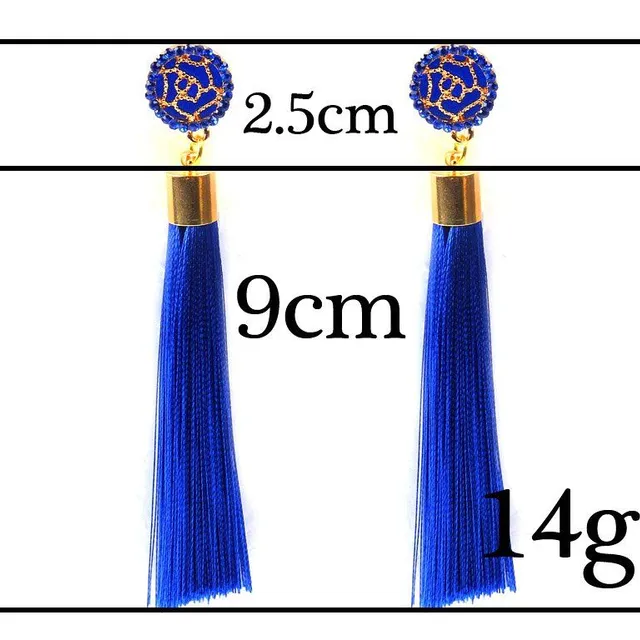 Earrings with fringes