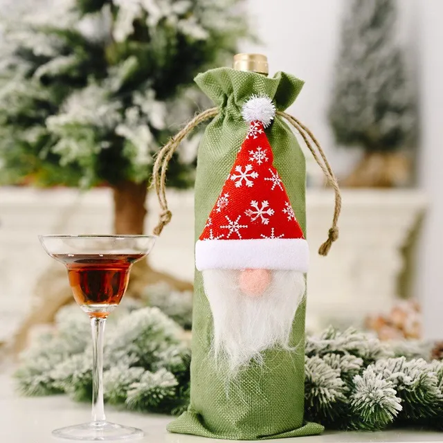 Krásná taštička na láhev vína s vánočním motivem Debbie