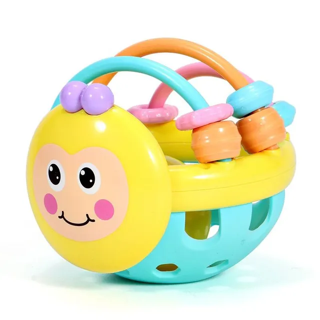 Zabawki edukacyjne dla dzieci 3w1 - samochodzik + grzechotka + gryzak